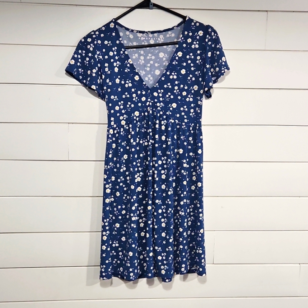 Floral V-Neck Babydoll Dress Aeropostale